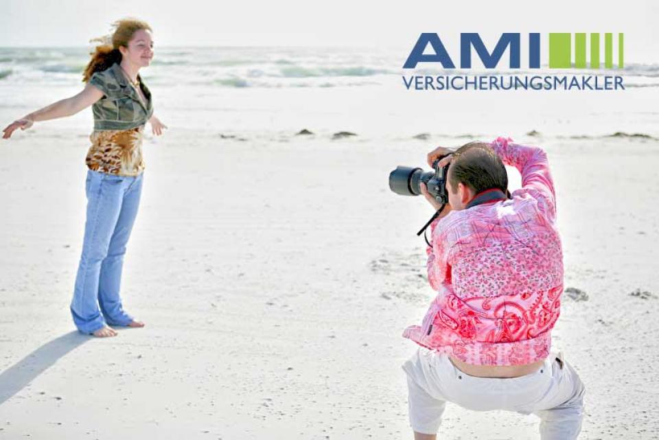 AMI Versicherungsmakler - Kameraversicherung für Shooting on the beach